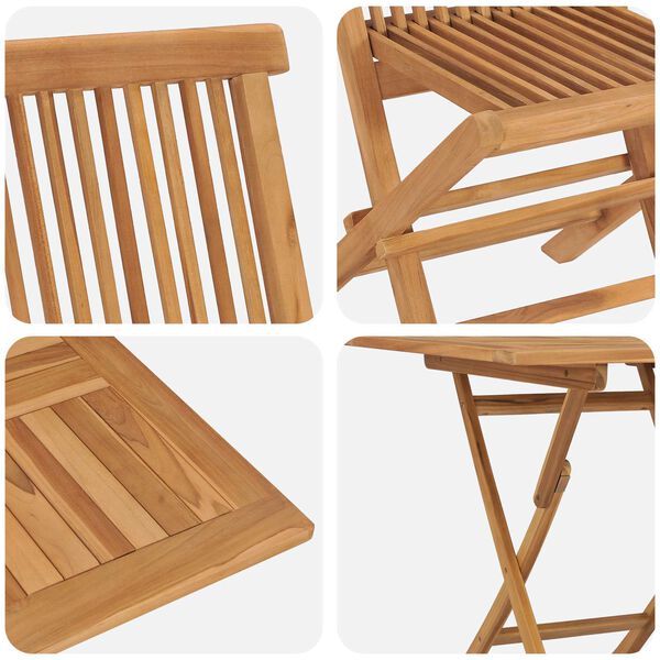 vidaXL Ensemble de salle à manger pour jardin 3 pcs Marron