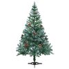 vidaXL Arbre de No&euml;l givr&eacute; pr&eacute;-&eacute;clair&eacute; et boules pommes de pin 150 cm