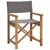 vidaXL Chaise de metteur en sc&egrave;ne Bois de teck solide Gris