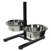 Kerbl Mangeoires d'animaux de compagnie avec support 2x2,8 L 43cm Noir