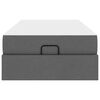 vidaXL Cadre de lit avec matelas avec matelas 2 pcs Gris Fonc&eacute; tissu