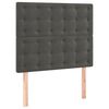 vidaXL Sommier &agrave; lattes de lit et matelas Gris fonc&eacute; 80x200 cm Velours