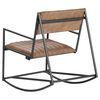 vidaXL Chaise &agrave; bascule Marron clair Cuir v&eacute;ritable