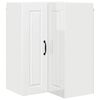 vidaXL Cabinet d'angle mural PORTO Blanc brillant 57 x 57 x 80 cm