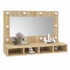 vidaXL Armoire à miroir avec LED Chêne sonoma 90x31,5x62 cm