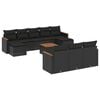 vidaXL Salon de jardin 11 pcs avec coussins noir r&eacute;sine tress&eacute;e