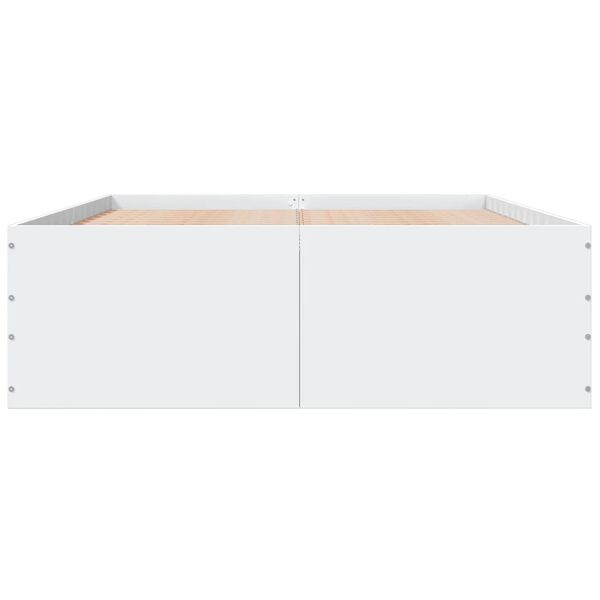 vidaXL Cadre de lit sans matelas blanc 120x190 cm