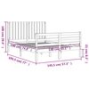 vidaXL Cadre de lit sans matelas marron miel 140x190 cm bois massif