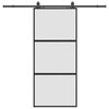 vidaXL Porte coulissante avec kit de quincaillerie noir 90x205 cm