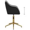 vidaXL Chaise pivotante de salle &agrave; manger Noir Velours