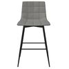 vidaXL Tabouret de bar Gris clair Velours