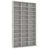 vidaXL Armoire &agrave; CD Gris b&eacute;ton 102x16x177,5 cm Bois d'ing&eacute;nierie