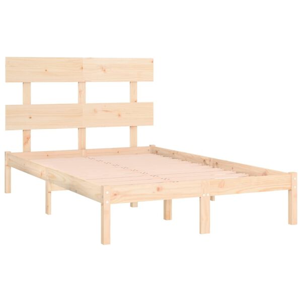 vidaXL Cadre de lit sans matelas 140x190 cm bois massif