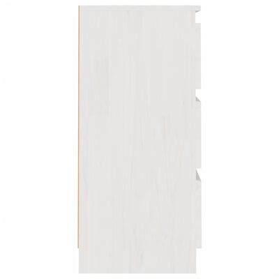 vidaXL Tables de chevet 2 pcs Blanc 40x29,5x64 cm Bois de pin solide