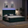 VidaXL Cadre de lit ottoman avec matelas vert fonc&eacute; 180x200cm velours