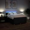 vidaXL Sommier &agrave; lattes de lit avec matelas Noir 140x190 cm Tissu