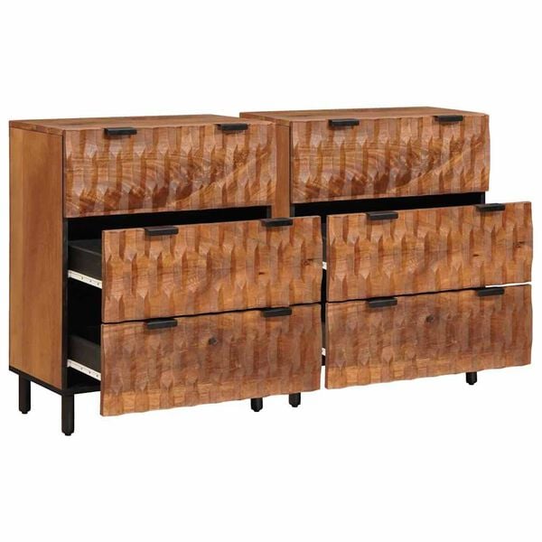 vidaXL Buffet Finition Acacia Brun Bois de mangue massif