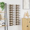 vidaXL Casier &agrave; vin mural pour 12 bouteilles 2 pcs Blanc Fer