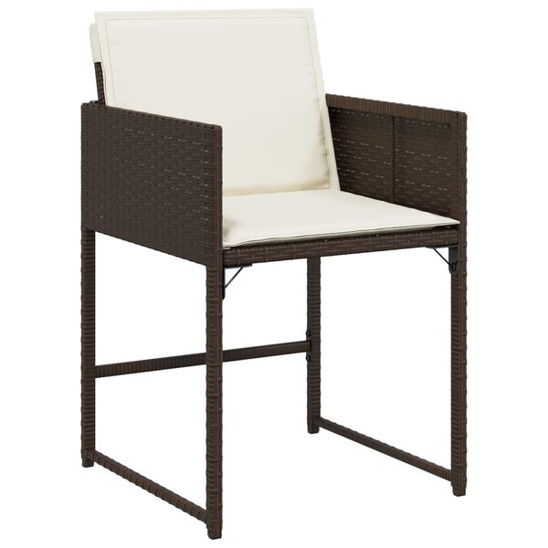 vidaXL Ensemble &agrave; manger de jardin avec coussins 13 pcs marron rotin