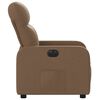 vidaXL Fauteuil inclinable &eacute;lectrique Marron Tissu