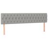 vidaXL Sommier &agrave; lattes de lit et matelas gris clair 120x190 cm tissu