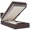 vidaXL Lit ottoman avec matelas marron fonc&eacute; 90x200 cm tissu