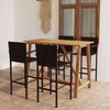 vidaXL Ensemble de bar de jardin 5 pcs Marron