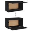 vidaXL Meubles TV 6 pcs Noir Bois massif de pin