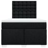 vidaXL Sommier &agrave; lattes de lit avec matelas noir 120x190 cm tissu