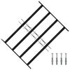 vidaXL Grille de Fen&ecirc;tre Noir 75,5 x 60 cm Acier enduit de poudre