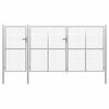 vidaXL Portail de jardin en acier 400 x 150 cm argent&eacute;