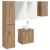 vidaXL Ensemble d'armoire de salle de bain 5 pc Ch&ecirc;ne artisanal
