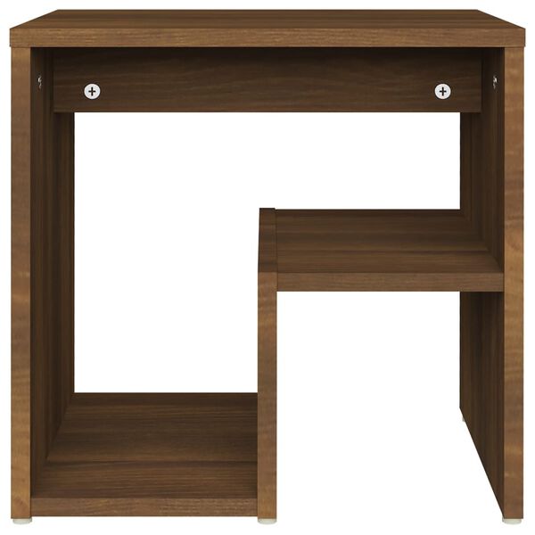 vidaXL Tables de chevet 2 pcs Ch&ecirc;ne marron 40x30x40 cm Bois ing&eacute;nierie