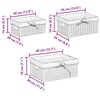 vidaXL Paniers de rangement 3 pcs Naturel 40 x 30 x 18 cm