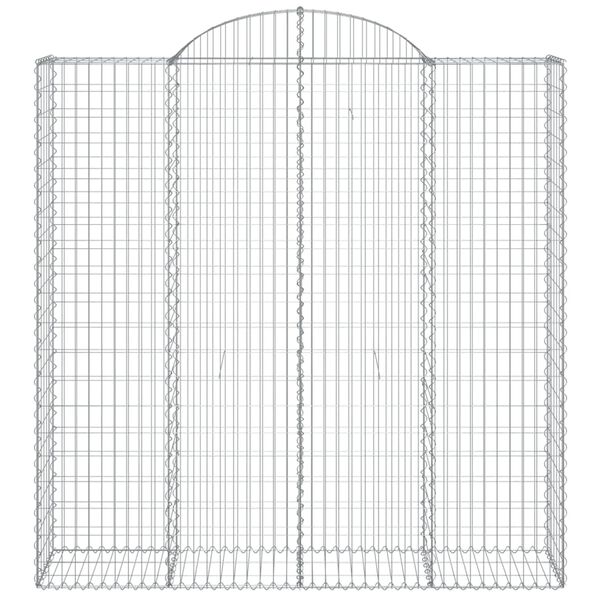 vidaXL Paniers à gabions arqués 6 pcs 200x50x200/220 cm Fer galvanisé