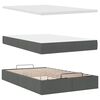 vidaXL Cadre de lit ottoman avec matelas gris fonc&eacute; 120x200cm tissu