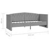 vidaXL Lit avec &eacute;clairage USB Gris clair Velours 90x200 cm