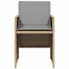 vidaXL Chaises de jardin avec coussins lot de 4 m&eacute;lange beige
