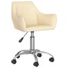 vidaXL Chaise pivotante de salle &agrave; manger Cr&egrave;me Tissu