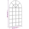 vidaXL Miroir mural noir 80x140 cm arche fer