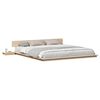 vidaXL Cadre de lit Marron 200 x 200 cm bois