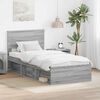 vidaXL Cadre de lit Gris Sonoma 75 x 190 cm Bois d'ing&eacute;nierie