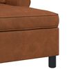 vidaXL Chaise longue avec coussin Marron 91 x 157 x 91 cm PU antique