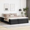 VidaXL Cadre de lit ottoman avec matelas noir 160x200 cm similicuir