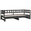 vidaXL Lit coulissant sans matelas gris 2x(90x190) cm