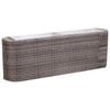 vidaXL Lit sur&eacute;lev&eacute; de jardin 120x24x40 cm R&eacute;sine Tress&eacute;e Gris