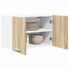 vidaXL Armoire suspendue 2 pcs Ch&ecirc;ne Sonoma et Blanc 60 x 31 x 40 cm