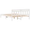 vidaXL Cadre de lit Blanc 150 x 200 cm Pin massif