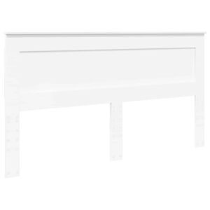 vidaXL T&ecirc;te de lit avec t&ecirc;te de lit Blanc 200 cm Bois d'ing&eacute;nierie