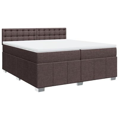 vidaXL Sommier à lattes de lit avec matelas Marron foncé 200x200 cm